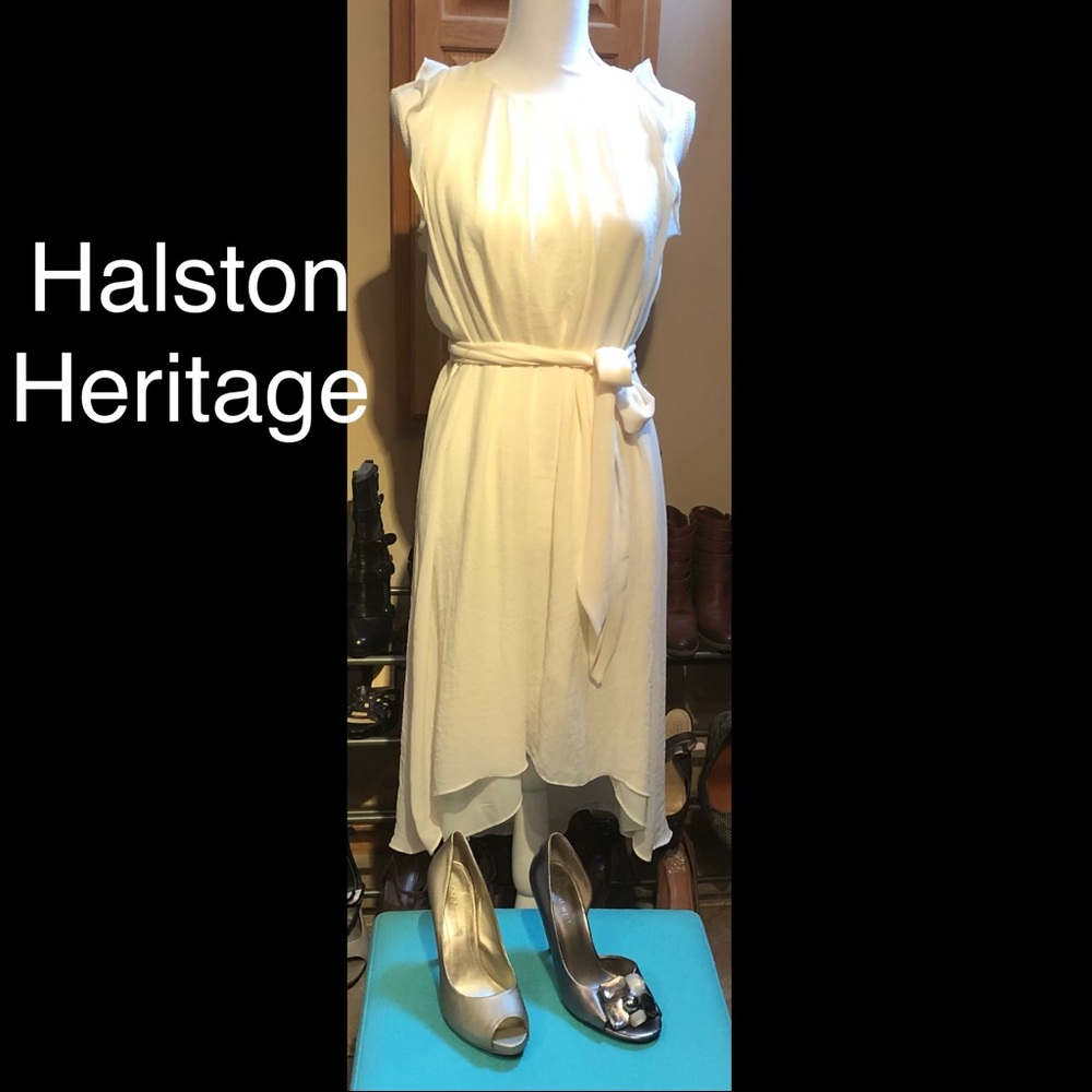 Halston Heritage Cream dress Sz 6
